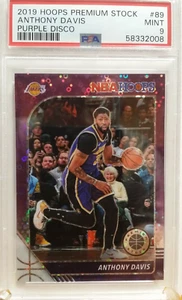 2019-20 Hoops Premium Stock Purple Disco Prizm - Anthony Davis PSA 9 - Picture 1 of 2
