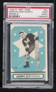 💥1933 O-PEE-CHEE #61 Marvin Wentworth PSA 9 MEJOR CALIFICADO 7 ¡Solo Total 9 COMO NUEVO! - Imagen 1 de 2