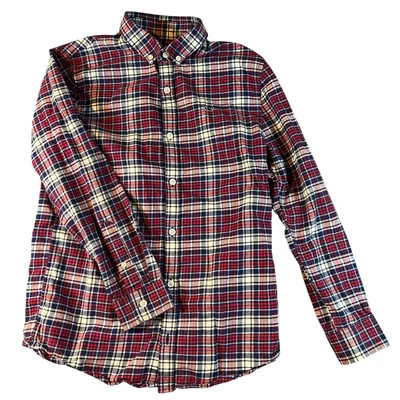 Vineyard Vines Plaid Flannel Whale Shirt Boys M Button Up Pink Blue Long Sleeve - Image 1 of 4