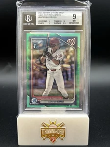 2024 Bowman Draft #BDC-62 Seaver King Chrome Aqua Wave Refractor #/125 BGS 9 - Picture 1 of 2