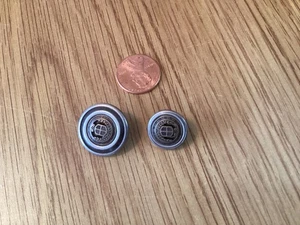 2 - STAFFORD Mens Blazer Replacement Set SilveTone Buttons 2 Piece Metal Buttons - Picture 1 of 4