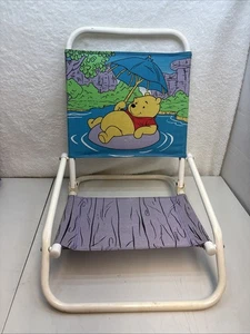 VTG Winnie The Pooh Childs Folding Beach Lawn Camp Concert Chair RARE - Picture 1 of 11