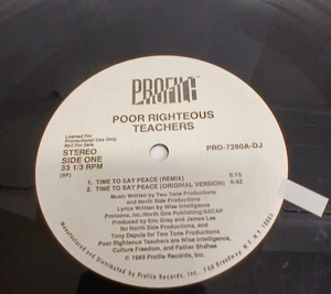 Poor Righteous Teachers - Time To Say Peace & Butt Naked Booty - Promo Copy - Foto 1 di 6