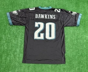 Brian Dawkins #20 Philadelphia Eagles NFL Vintage Reebok Jersey Uomo Large Nero - Foto 1 di 4