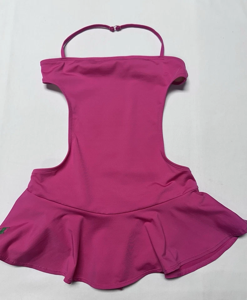 Traje de baño Ralph Lauren joven niña talla 12 con volantes una pieza rosa Foto 1 de 4