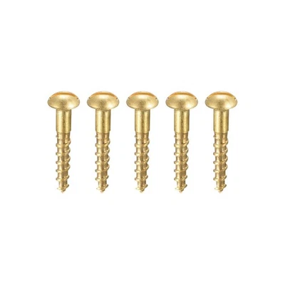 Bois Vis M1.6 x 8mm Fendu Rond Tête Laiton Autotaraudant Vis 100 Pcs - Photo 1/4