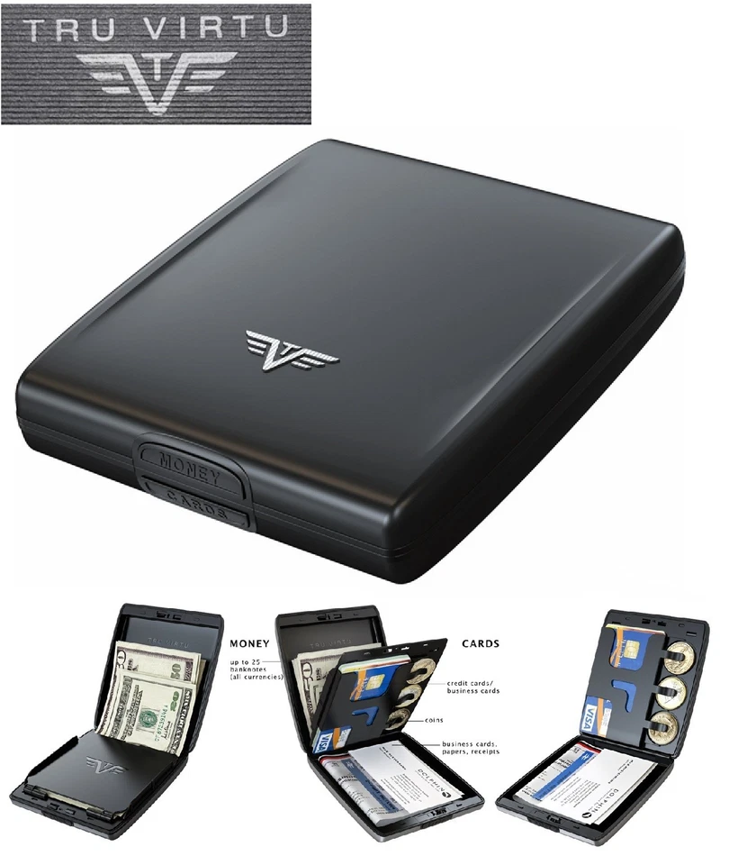 TRUVIRTU Tru Virtu RFID Money & Cards-Case Classic Magic-Black Neu & Ovp Kartenetui Börse