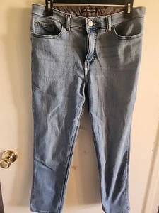 Lee Jeans Damen 10 KURZ BLAU Denim gerades Bein SLIM FIT Stretch MID RISE - Bild 1 von 8