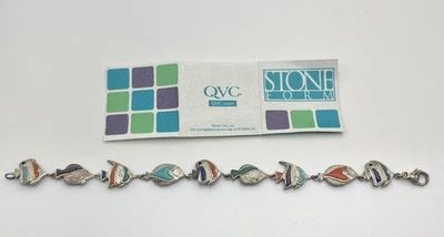Stoneform Fish Bracelet Sterling Silver 925 QVC Jewelry - Image 1 of 4