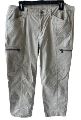 Pantalones cargo al tobillo para mujer a.n.a talla 32/14 caqui bolsillos con cremallera Foto 1 de 4