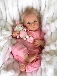 18'' Reborn Baby Doll Silicone Full Body Vinyl Girl Realistic Newborn Baby Dolls - Picture 1 of 8