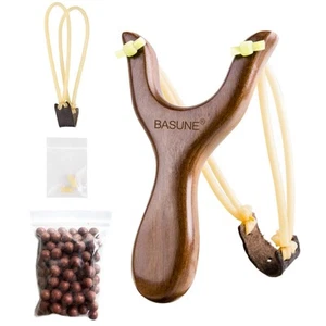 Slingshot Y-Shaped Rosewood Wooden Slingshot Toy for Kids Slingshot with Rubb... - Picture 1 of 7