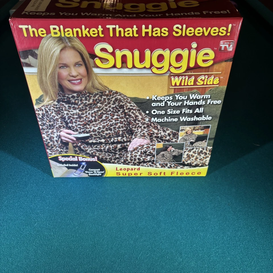 Новый уютный дикая сторона леопард супер-мягкий флис рукав одеяло дизайнер - Изображение 1 из 4