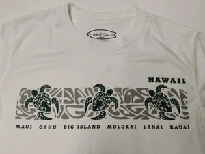 Island Crew Mens T Shirt Hawaii Graphic Small Polyesrer Short Sleeve Crew Neck - Picture 1 of 6