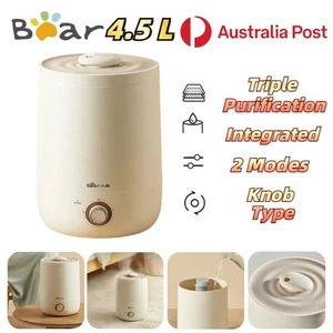 Bear 4.5L Air Humidifier Mist Aroma Diffuser Filter Aromatherapy Bedroom Home AU - Foto 1 di 15