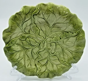 Placa de hoja de lechuga de col vegetal de jardín vintage 1985 Fitz and Floyd 6,6" - Imagen 1 de 3