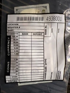 Cash Strap Bags | Case of 1000 Bags | 5 X 9 | Cash & Pawn | Tamper Evident Seal - Picture 1 of 6