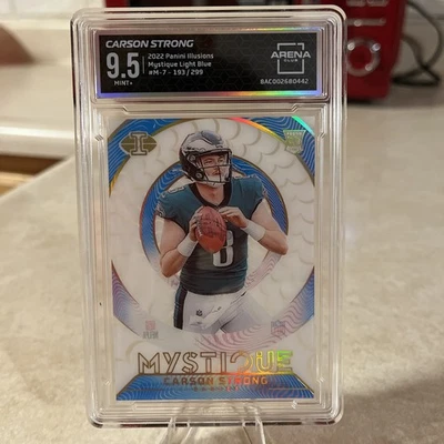 2022 Panini Illusions - Mystique Light Blue Carson Strong #M-7 (RC) 193/299 - Image 1 of 3