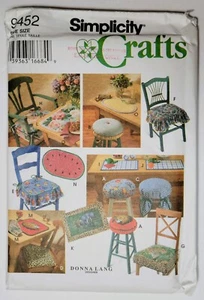 1995 Simplicity Craft Pattern 9452 Chair Pads and Place Mats Uncut - Picture 1 of 4