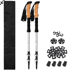Trekking Poles for Hiking and Walking -Lightweight 7075 Aluminum with Metal Flip - Picture 1 of 6