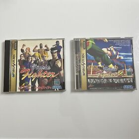 Virtua Fighter 1 + 2  Sega Saturn SS NTSC-J JAPAN Fighting Game