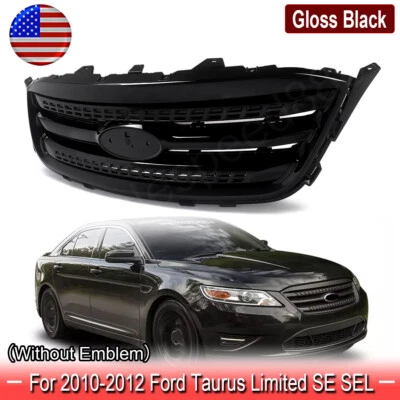 Gloss Black Front Bumper Grille Assembly For 2010-2012 Ford Taurus Limited SHO Foto 1 de 4
