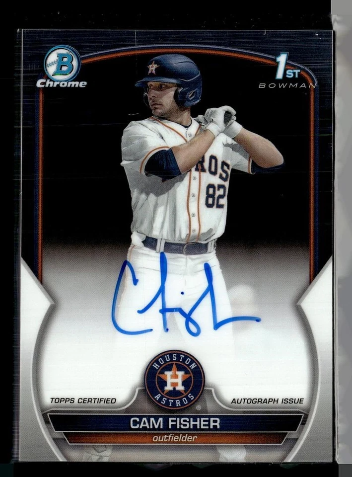 2023 BOWMAN CHROME 1ST PROSPECT AUTO CAM FISHER ASTROS - Image 1 of 1