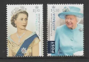 AUSTRALIA 2022 - The QUEEN's PLATINUM JUBILEE design set of 2 MNH - in stock now - Picture 1 of 1