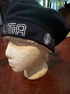Roots Mütze Team USA 2006 Olympia Baskenmütze Turin Italien blau Fleece - Bild 1 von 6