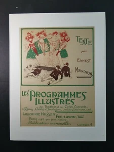Programmes Illustrés. Ernest Maindron. Paris1897 COVER ill.:Guillaume パリ  - Foto 1 di 1