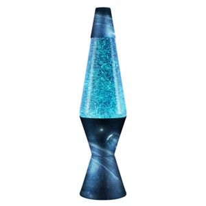 BLUE LAVA LAMP Silver Glitter with Blue Liquid - Picture 1 of 12