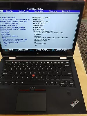 Lenovo Thinkpad X1 Yoga 1st Gen Core i7-6600U@2.60GHz, 16 GB RAM , FOR PARTS - Image 1 of 4