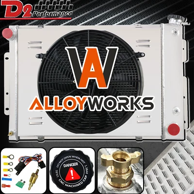 Ventilador de cubierta de radiador de 4 filas para Chevrolet Pontiac Camaro Firebird 1967 1968 1969 Foto 1 de 4