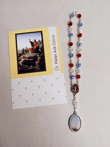 ROSARIO PATER AVE GLORIA CM 22 CON LIBRETTO DI PRODUZIONE ARTIGIANALE ITALIANA - Imagen 1 de 2