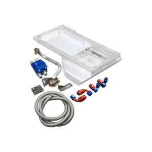 Front Sump Oil Pan + Oil Filter Sandwich Kit For 89-98 Nissan 240SX S13 S14 - Foto 1 di 10