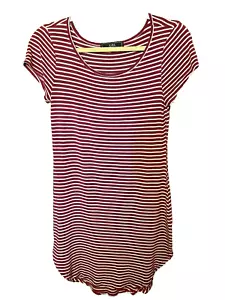 Vibe Sportswear Dress Women's Sz. Medium Striped Red White Short Sleeve - Picture 1 of 6