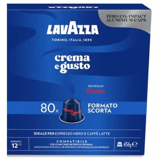 240 coffee ALUMINUM capsules LAVAZZA compatible NESPRESSO pods (3 boxes x 80 c.) - Image 1 of 1