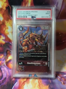 Juego de bóveda Digimon Promo GEOGREYMON Fest 2021 2022 #ST7-06 PSA como nuevo 9 raro difícil de encontrar - Imagen 1 de 3