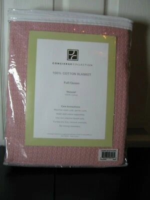 Manta Colección CONCIERGE Completa/Queen 100% Algodón (¿Rubor? se ve rosa) nuevo Foto 1 de 4