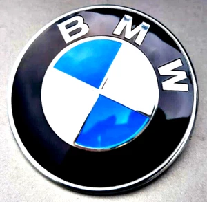 BMW 82mm Car Front Hood Rear Trunk Emblem Badge Logo Genune - Foto 1 di 10