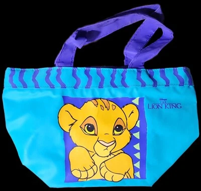 Mini Cartera Bolso de Maquillaje Vintage Disney El Rey León Bebé Simba Azul Años 90 Foto 1 de 4