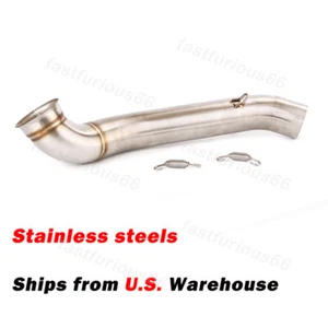 Mid Link Pipe Connect 51MM Motorcycle Exhaust Tips Modified For DUKE 690 12-2018 - Picture 1 of 7