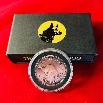 Regalo de cumpleaños 1955 centavo australiano en una caja de regalo cápsula Foto 1 de 4