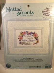 2000 DIMENSIONS Matted Accents BELL WEDDING RECORD 10" x 8" New Sealed - Picture 1 of 3