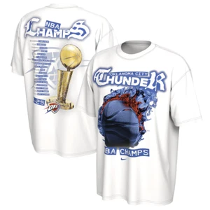 Oklahoma City Thunder Nike NBA Finals Champions Celebration Parade Roster Shirt - Picture 1 of 3