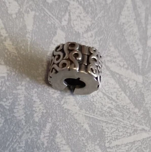 Pandora Clip Charm Bead Swirls ALE 925 Sterling Silver - Picture 1 of 9