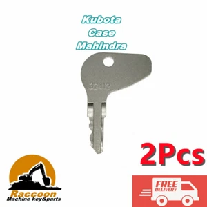 2pcs H32412 Ignition Keys Fits Kubota L G Tractor Case Mitsubishi Cadet Mahindra - Picture 1 of 3