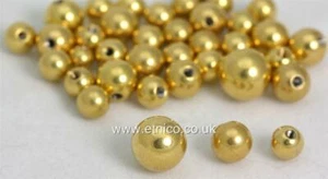 Spare Threaded Replacement balls  24CT Gold plate on steel(14G) 1.6MM X 4MM -5MM - Picture 1 of 1