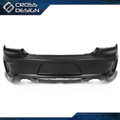 Cubierta de parachoques trasero fascia imprimada apta para Dodge Charger 2015-2023 con ventilaciones laterales Foto 1 de 4