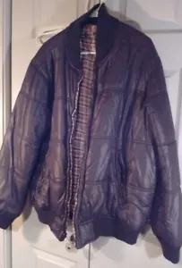 Phat Farm Wende Bomber Jacke Mantel dunkelbraun Polyester Full Zip XL - Bild 1 von 9